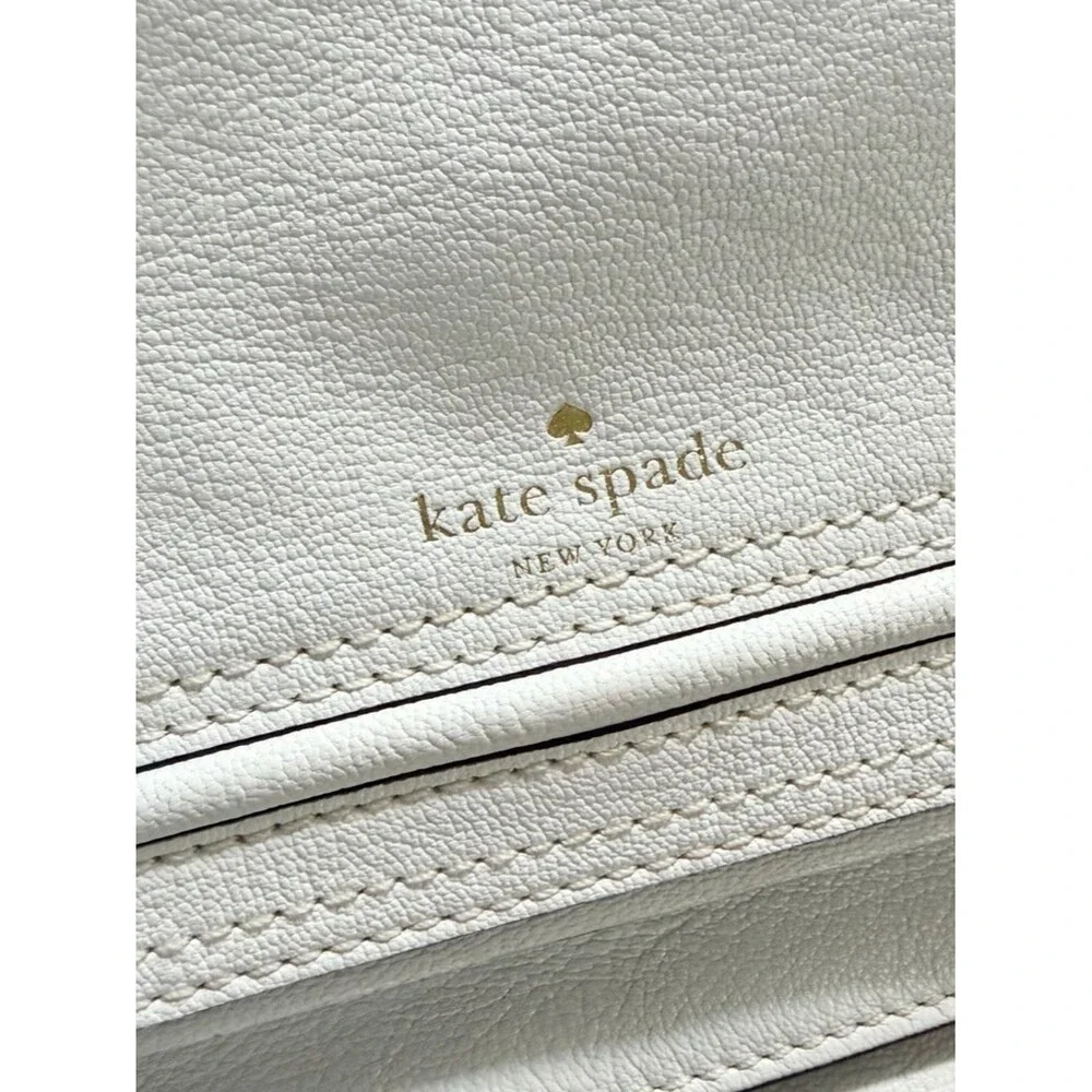 Kate Spade New York 100% Genuine Goat Leather Medium Rianne White Shoulder Bag